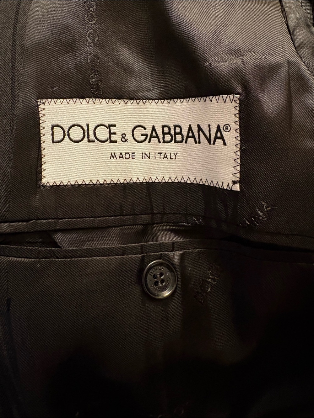 Dolce & Gabbana Black Virgin Wool Herringbone Blazer Sport Coat Size 52 Italy - Picture 11 of 12